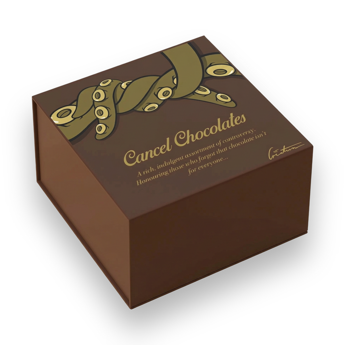 Cancel Chocolates collectible box by Criatura